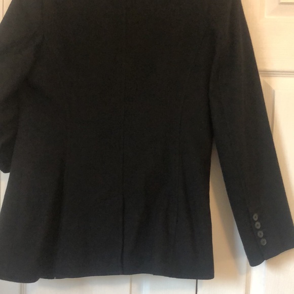 L.L. Bean Wool Cashmere Black Blazer Jacket sz 6 - Picture 11 of 14